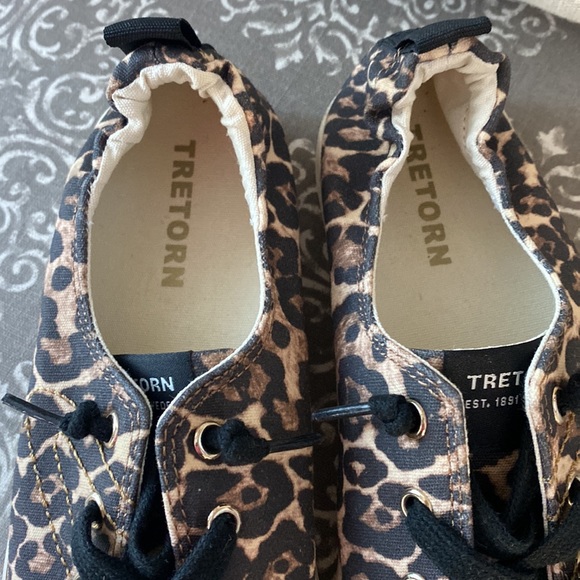 Tretorn slip on sneakers. Cute leopard print. Size 7. Worn twice. - Picture 3 of 8